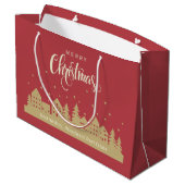 Prettig kerstfeest Vette Rode Retro | Realtor Mode Groot Cadeauzakje (Achterkant Gekanteld)