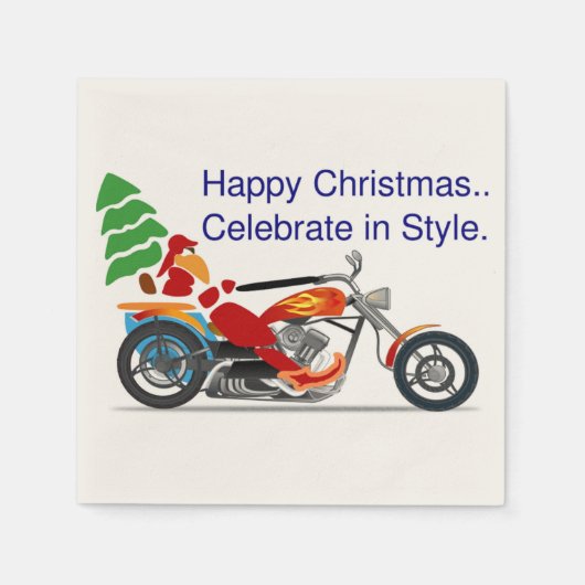 PRETTIG KERSTFEEST, VIER HET IN STIJL SERVETTEN (Voorkant)