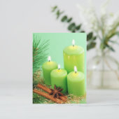 Prettig kerstfeest - vierde advent met kaarsen feestdagenkaart (Staand voorkant)