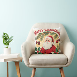 Prettig kerstfeest vierend vakantiedesign kussen