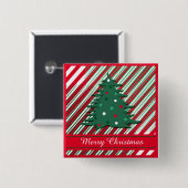 Prettig kerstfeest vierkante button 5,1 cm (Voorkant /achterkant)