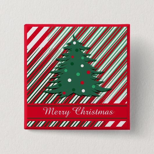 Prettig kerstfeest vierkante button 5,1 cm (Voorkant)