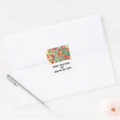 Prettig kerstfeest! vierkante sticker (Envelop)