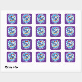 Prettig kerstfeest vierkante sticker (Vel)