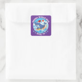 Prettig kerstfeest vierkante sticker (Tas)