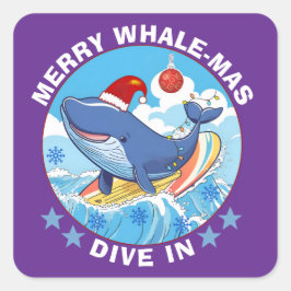 Prettig kerstfeest vierkante sticker