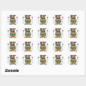 Prettig kerstfeest vierkante sticker (Vel)