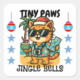 Prettig kerstfeest vierkante sticker