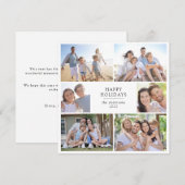 Prettig Kerstfeest | Vierkantige Fotocollage Feestdagenkaart (Voorkant / Achterkant)