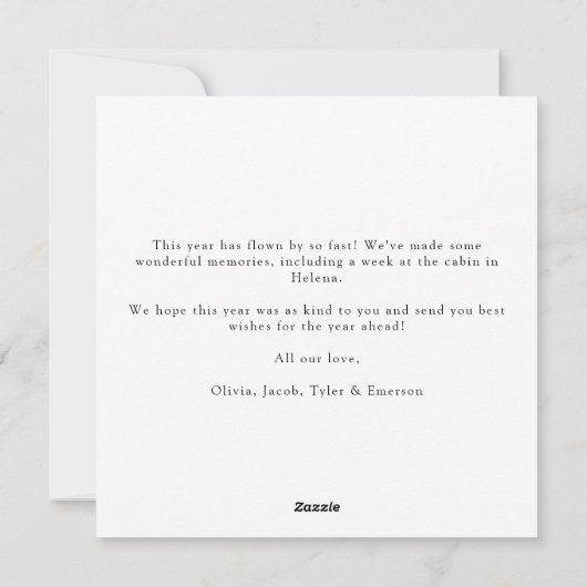 Prettig Kerstfeest | Vierkantige Fotocollage Feestdagenkaart (Achterkant)