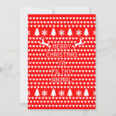 Prettig kerstfeest vies beest Geeks Kerstmis Kaart (Achterkant)