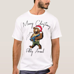 Prettig kerstfeest vies beest T-shirt -Santa Beer