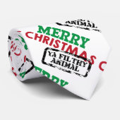 Prettig Kerstfeest Vies Dier - GraphicLoveShop Stropdas (Opgerold)