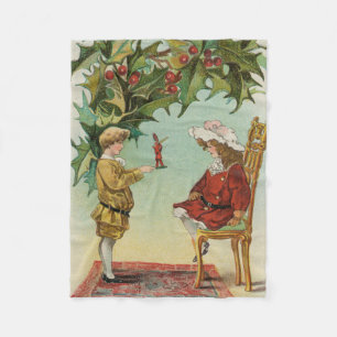 Prettig Kerstfeest - vintage ansichtkaart Fleece Deken