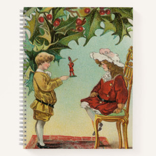 Prettig Kerstfeest - vintage ansichtkaart Notitieboek
