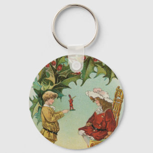 Prettig Kerstfeest - vintage ansichtkaart Sleutelhanger