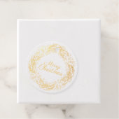 Prettig kerstfeest Vintage botanisch. Bedankjes Labels (Met doos)
