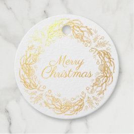 Prettig kerstfeest Vintage botanisch. Bedankjes Labels