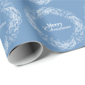 Prettig kerstfeest Vintage botanisch. Cadeaupapier (Rol Hoek)