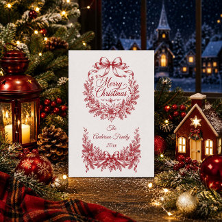 Prettig kerstfeest vintage feestdagenkaart