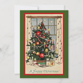 Prettig Kerstfeest, vintage illustratie, Kaart (Voorkant)