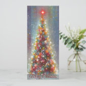 Prettig kerstfeest Vintage kerstboom Feestdagenkaart (Staand voorkant)