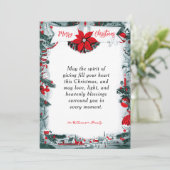 Prettig kerstfeest Vintage kerstkaart (Staand voorkant)