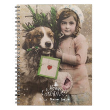 prettig kerstfeest vintage notitieboek