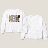 Prettig kerstfeest Vintage Patchwork Letters | Win (Voorkant /achterkant)
