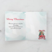 Prettig kerstfeest Vintage rode kerstman truck Kaart (Binnen)