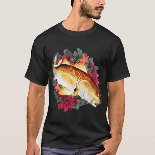 Prettig kerstfeest Visfeest Grappige Vissen T-shirt (Voorkant)