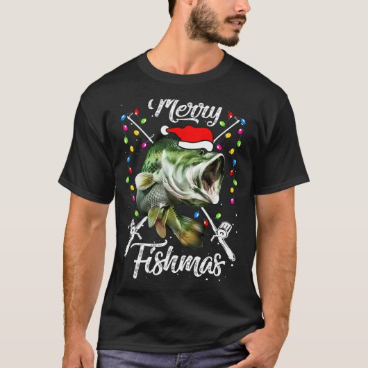 Prettig kerstfeest Visfeest Grappige Vissen Vis Ca T-shirt (Voorkant)