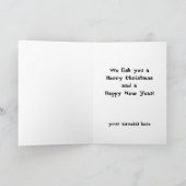 Prettig Kerstfeest, Visser in Retro Stijl Feestdagen Kaart (Binnen)