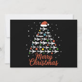 Prettig kerstfeest Vliegtuig Boom Vakantie Feestdagenkaart (Voorkant)