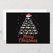 Prettig kerstfeest Vliegtuig Boom Vakantie Feestdagenkaart (Voorkant / Achterkant)