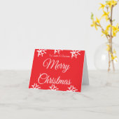 Prettig kerstfeest voeg naam tekst aan op maat gem kaart (Gele Bloem)