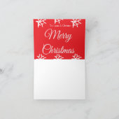 Prettig kerstfeest voeg naam tekst aan op maat gem kaart (Binnen)