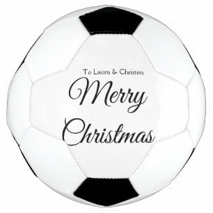 Prettig kerstfeest voeg naam tekst aan op maat gem voetbal