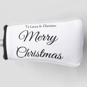 Prettig kerstfeest voeg naam tekst aangepast famil golfheadcover