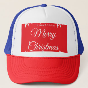 Prettig kerstfeest voeg naam tekst aangepast famil trucker pet