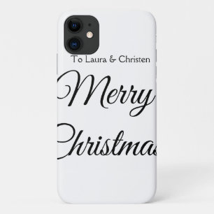 Prettig kerstfeest voeg naam tekst toe aangepast f Case-Mate iPhone case