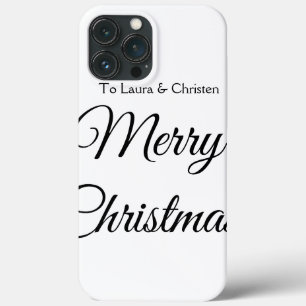 Prettig kerstfeest voeg naam tekst toe aangepast g Case-Mate iPhone case