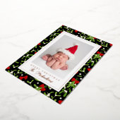 PRETTIG KERSTFEEST | Voeg uw foto toe Folie Feestdagenkaart (Gedraaid)