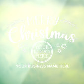 Prettig kerstfeest voeg uw logo en bedrijfsnaam to raamsticker (Vel 3)