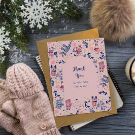 Prettig kerstfeest voor bosvrienden in het winterb bedankkaart