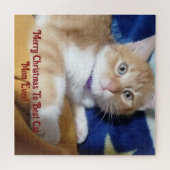 Prettig kerstfeest voor de beste kattenmoeder ooit legpuzzel (Horizontaal)
