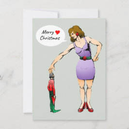 Prettig kerstfeest voor de kleine elf feestdagenkaart
