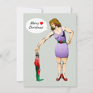Prettig kerstfeest voor de kleine elf feestdagenkaart