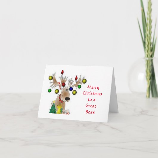 **PRETTIG KERSTFEEST**  VOOR EEN GOEDE BAAS" KAART (Voorkant)