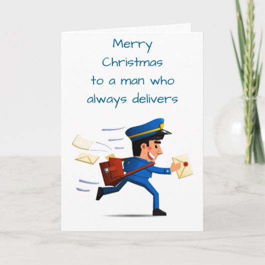 *PRETTIG KERSTFEEST* VOOR EEN MAN DIE ALTIJD LEVERT KAART (Voorkant)